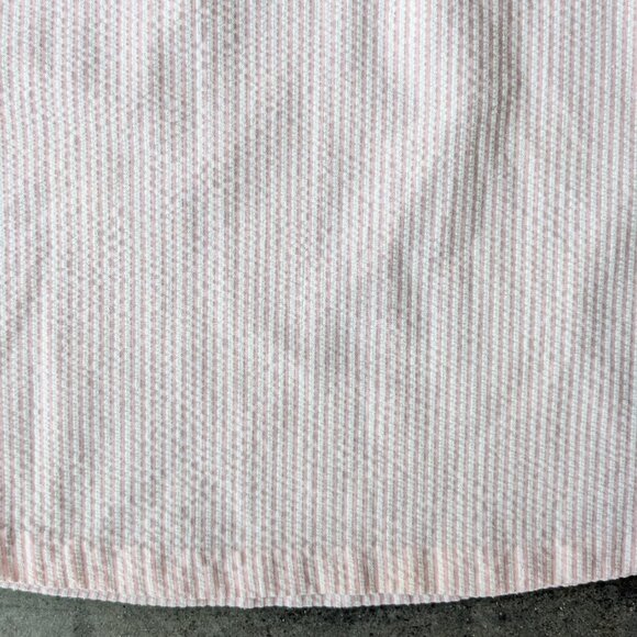 Vintage Kenny Classics Pink White Seersucker Stripe Shirtdress size 10 - Picture 5 of 8